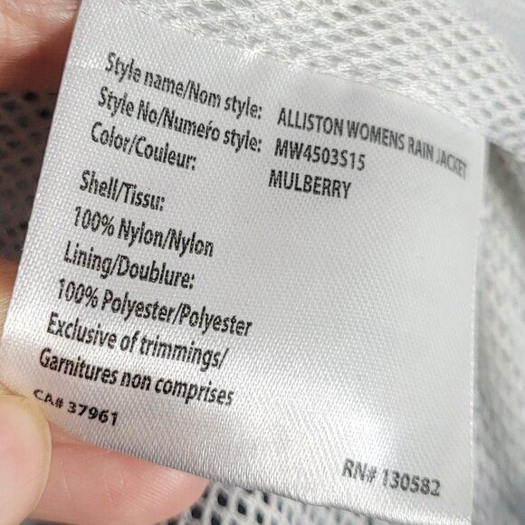 McKINLEY Aquamax Pro Women's Purple Full Sleeve Travel Hooded Jacket Size Medium - Picture 7 of 16